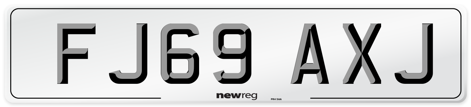 FJ69 AXJ Number Plate from New Reg